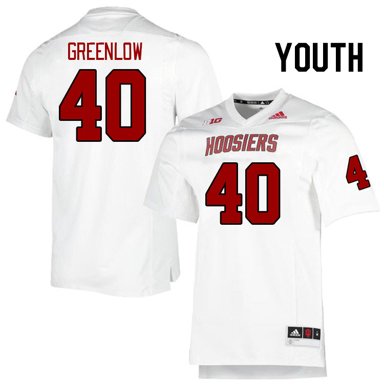 Youth #40 Orlando Greenlow Indiana Hoosiers College Football Jerseys Stitched Sale-Retro